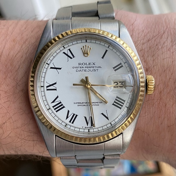 Rolex Datejust Vintage Automatic Ref 1601 Two Tone Buckley Dial - Picture 4 of 4